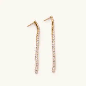 Tennis Chain Drop Earrings