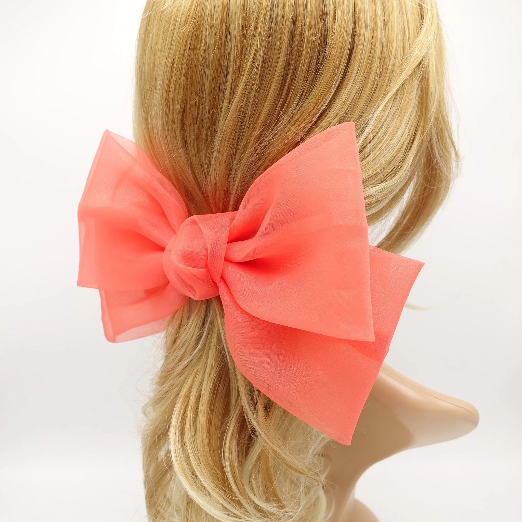 Texas organza hair bow big stylish bow hair accessories for women