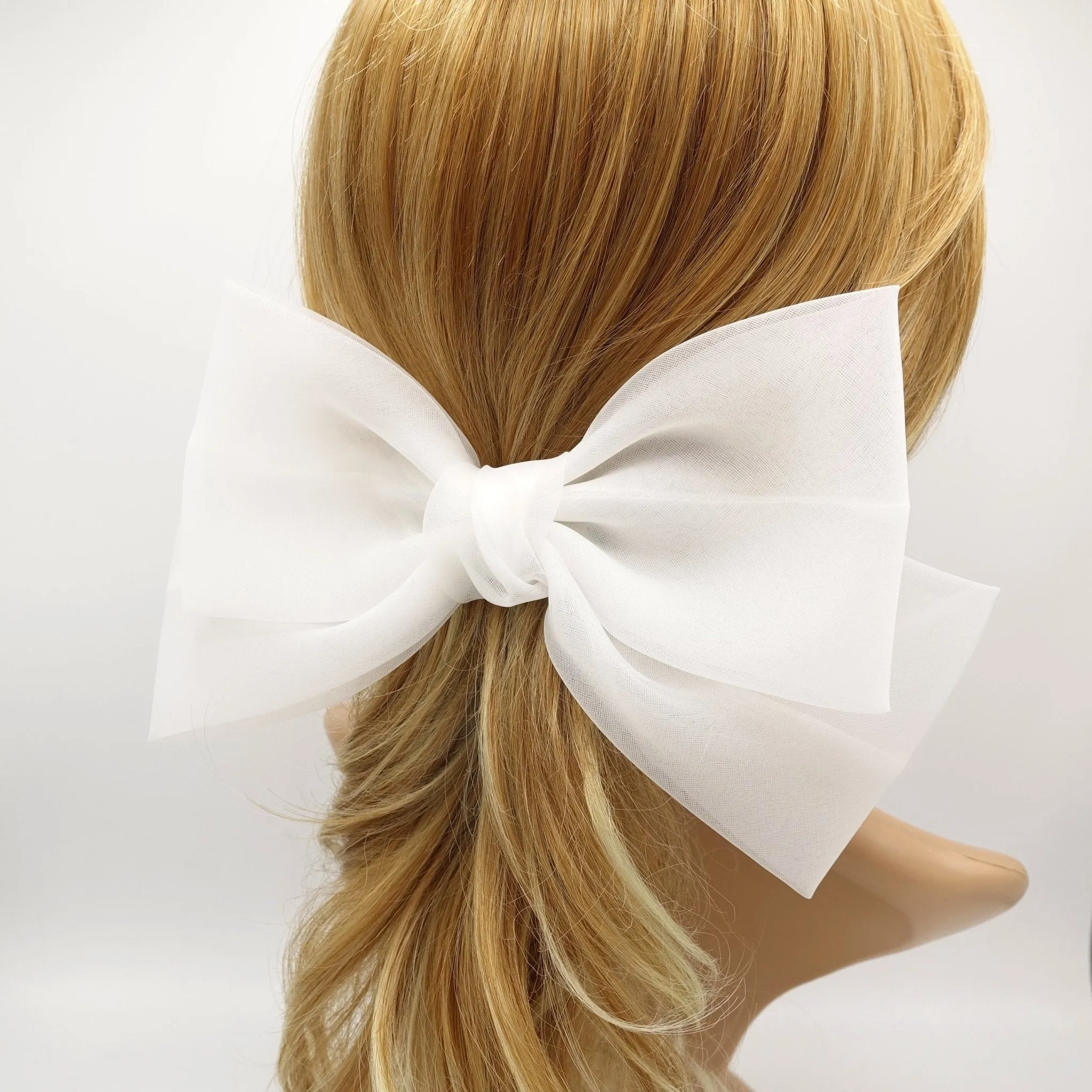 Texas organza hair bow big stylish bow hair accessories for women