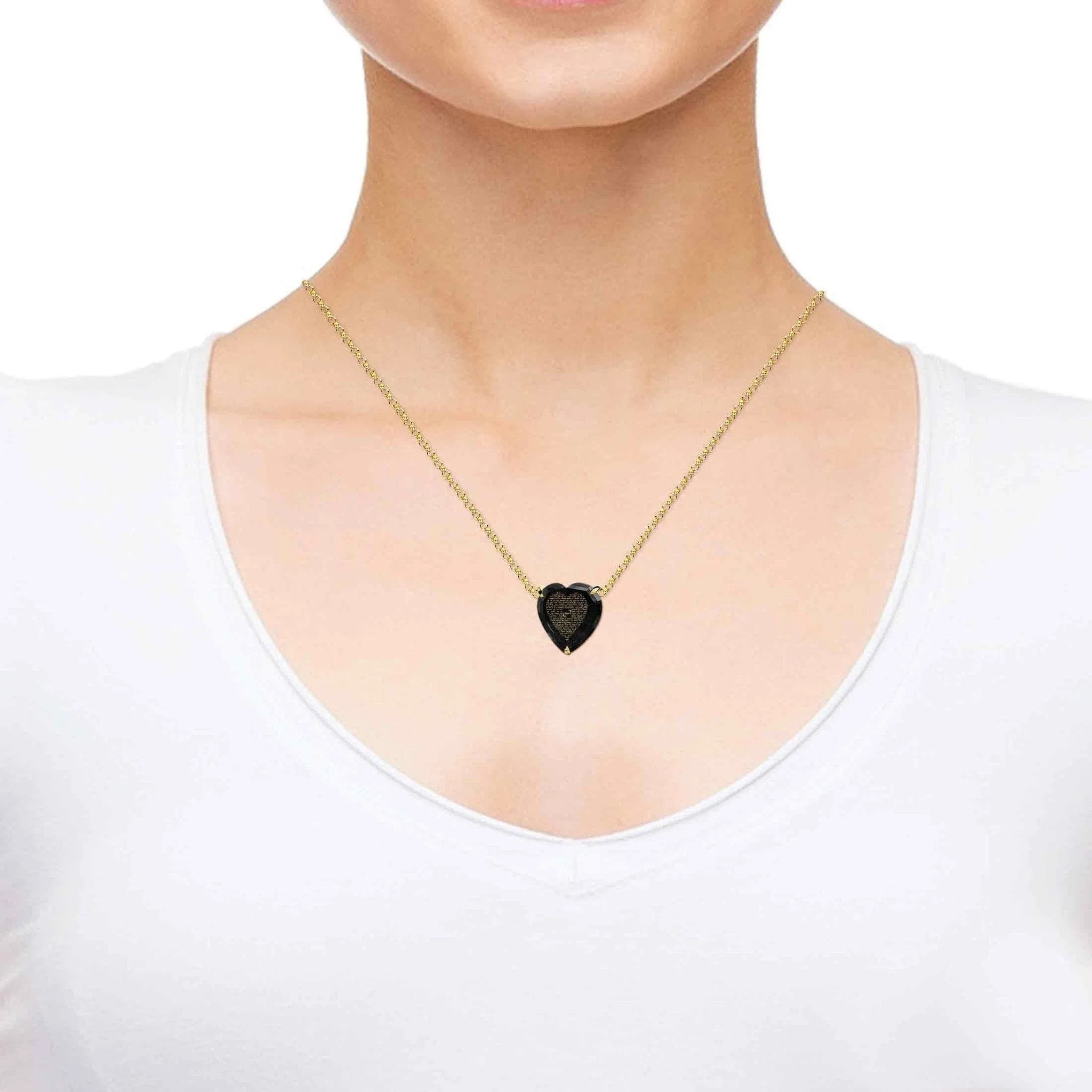 Thank You Mom, 14k Gold Necklace, Zirconia