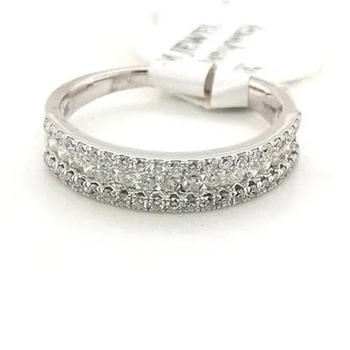 Three row brilliant cut Band .51ct