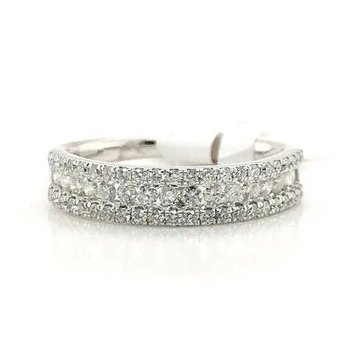 Three row brilliant cut Band .51ct