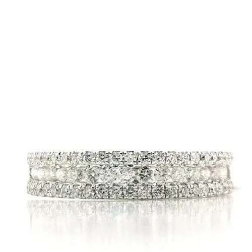 Three row brilliant cut Band .51ct