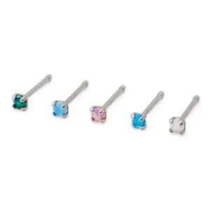 Tilum 20g Titanium Nose Bone with Opal