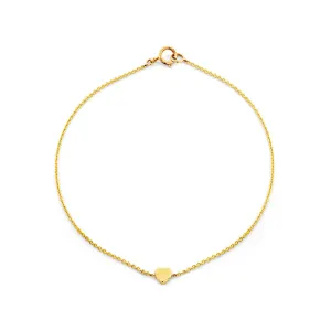 Tiny Gold Heart Bracelet