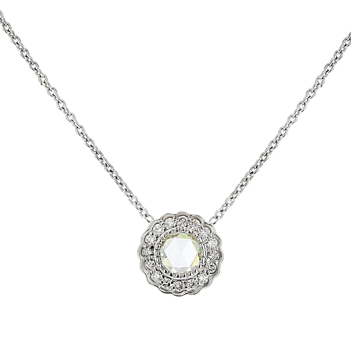 True Romance Rose Cut Diamond Necklace