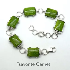 Tsavorite Garnet Bracelet, 925 Sterling Silver