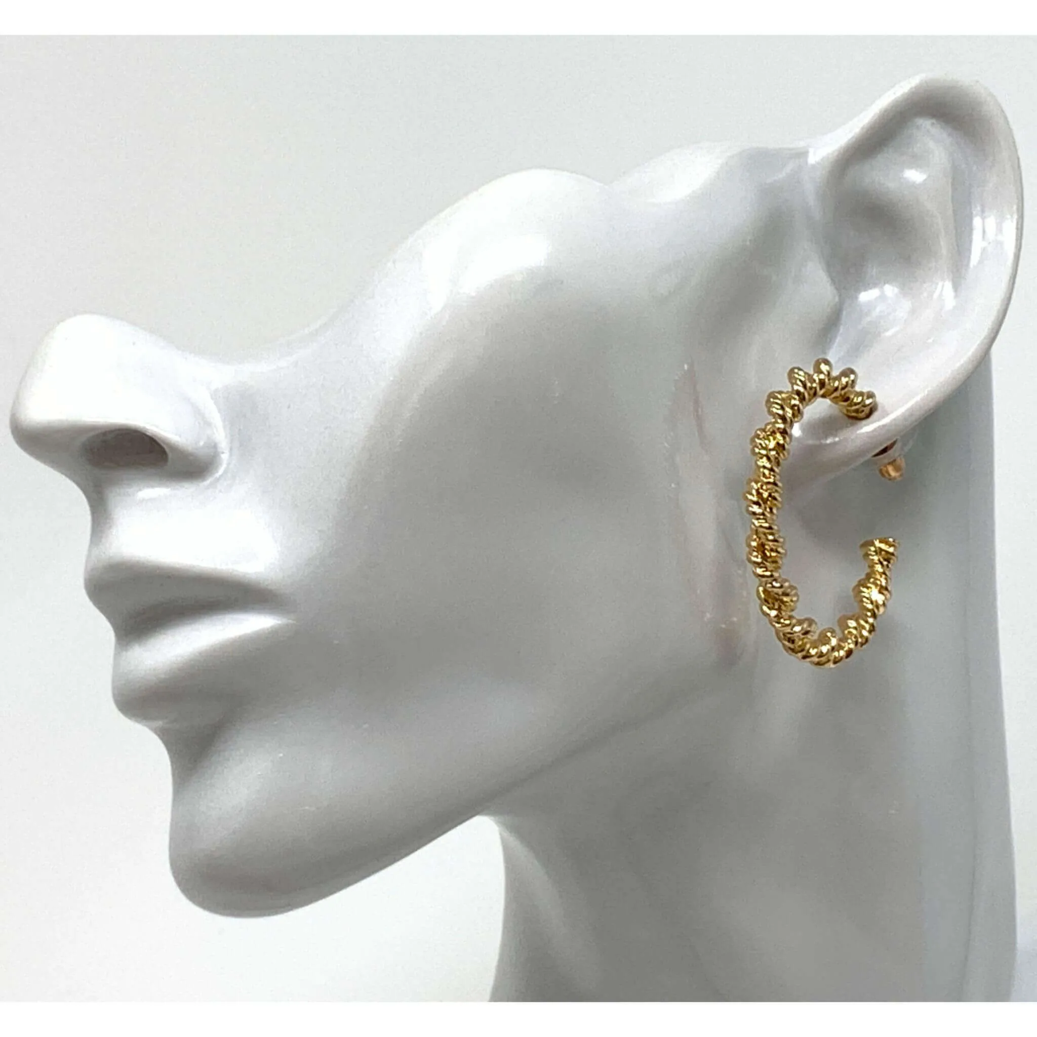 Twisted Rope Hoop Earrings