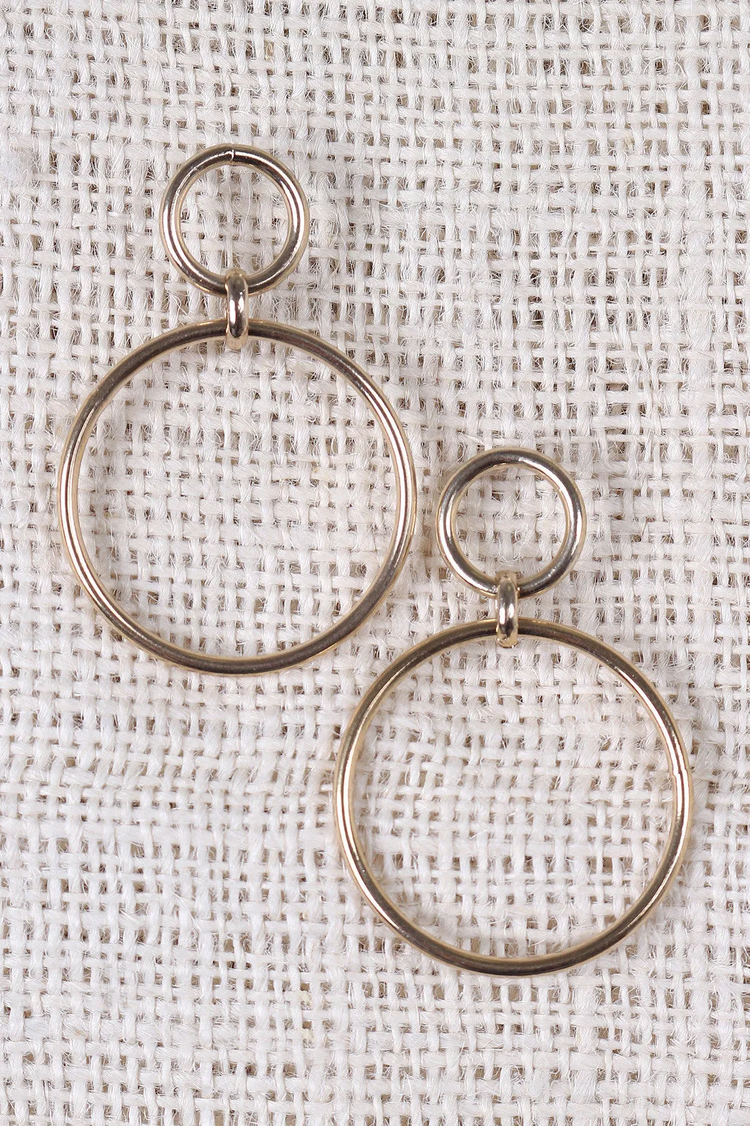 Two Dangle Linked Hoop Earrings