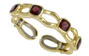 Tzarina Rhodolite Clip Bangle Bracelet