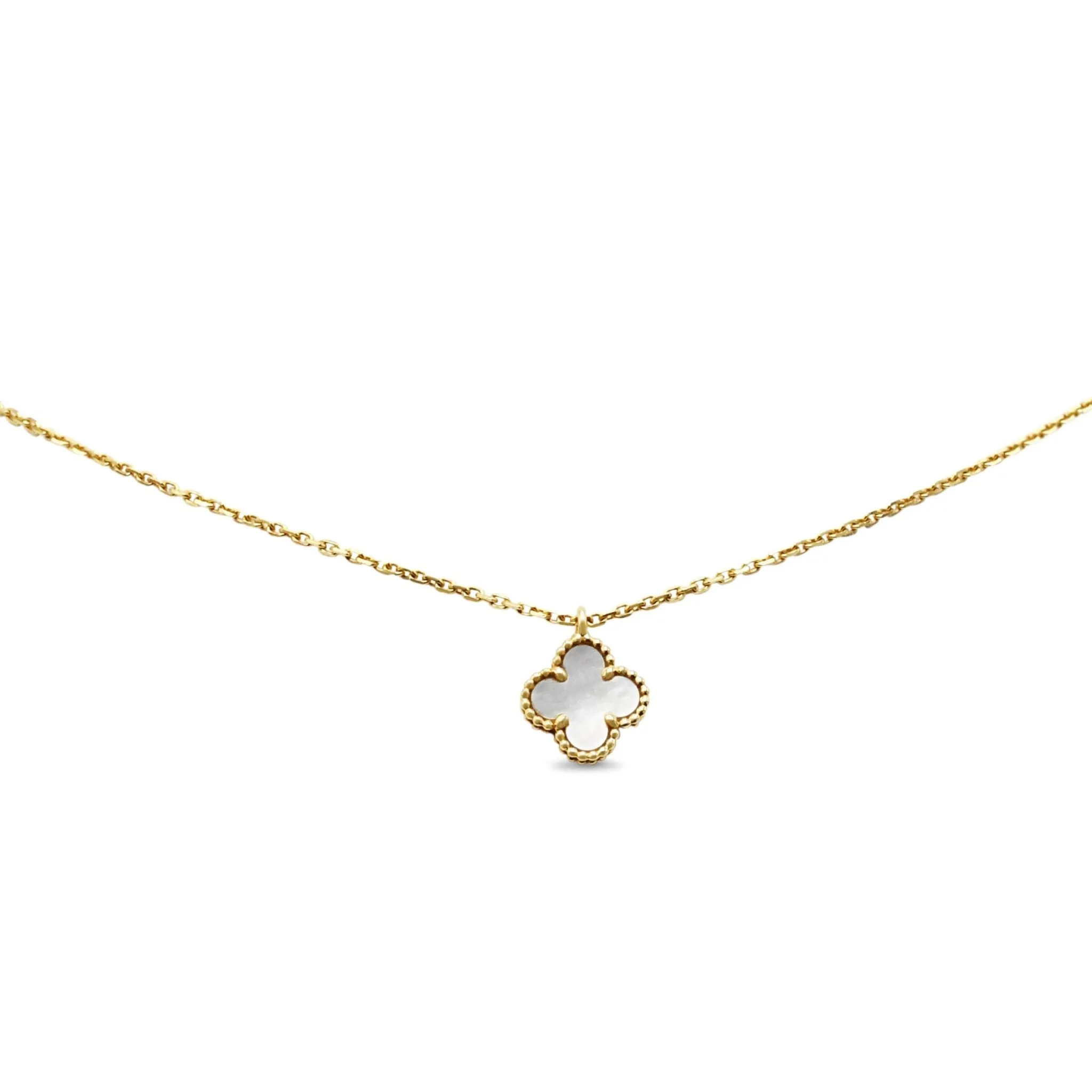 Van Cleef & Arpels MOP Sweet Alhambra Pendant Necklace