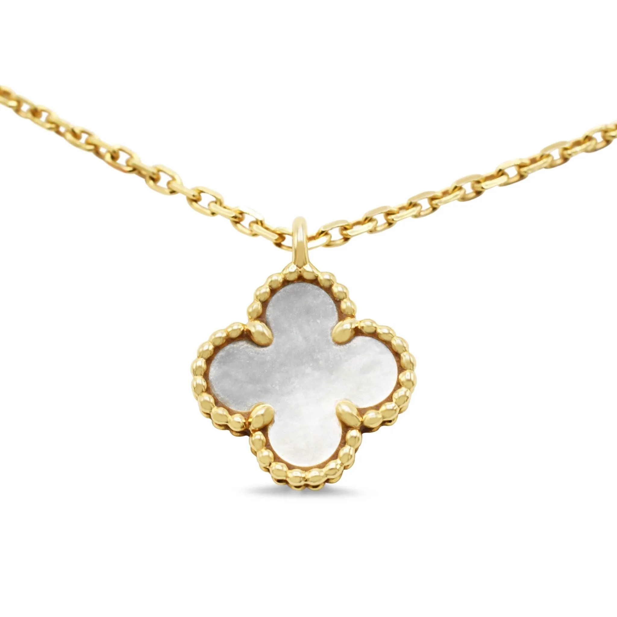 Van Cleef & Arpels MOP Sweet Alhambra Pendant Necklace