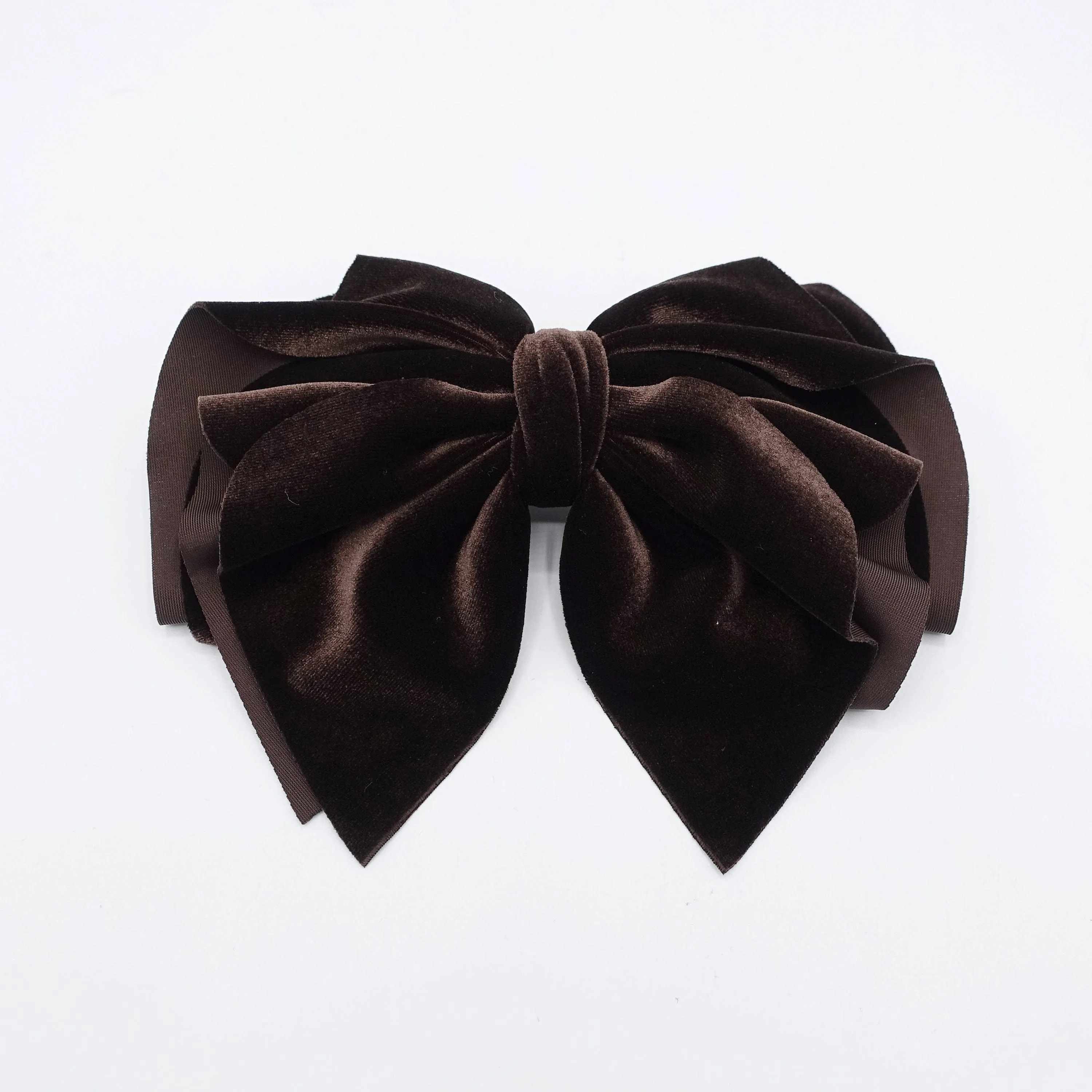 velvet hair bow multi layered hair bow for women