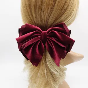 velvet hair bow multi layered hair bow for women