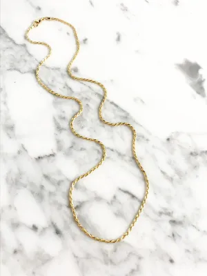 Vermeil Diamond Cut Rope Chain