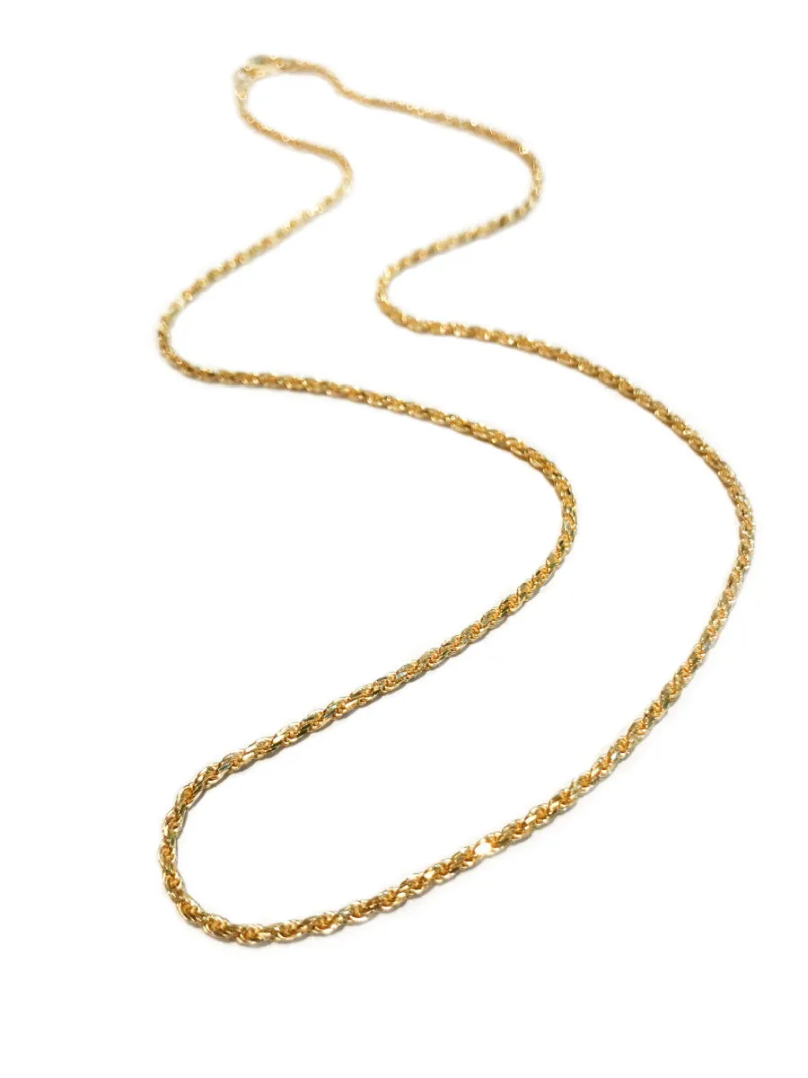 Vermeil Diamond Cut Rope Chain