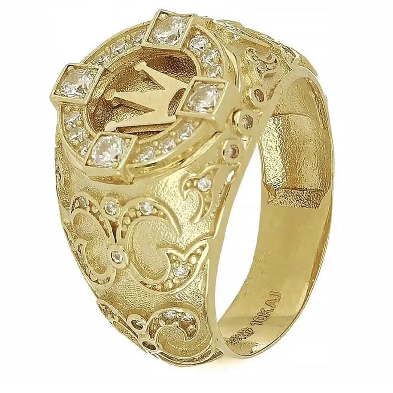 Vintage Egyptian Green Pharaoh Portrait Ring