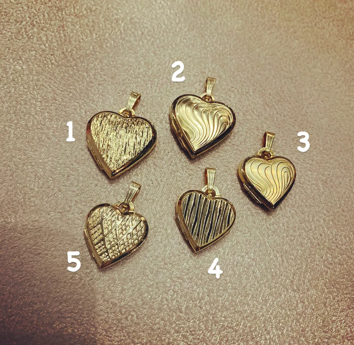 Vintage Gold locket heart shape Gold Plated