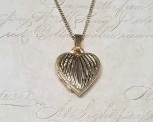 Vintage Gold locket heart shape Gold Plated