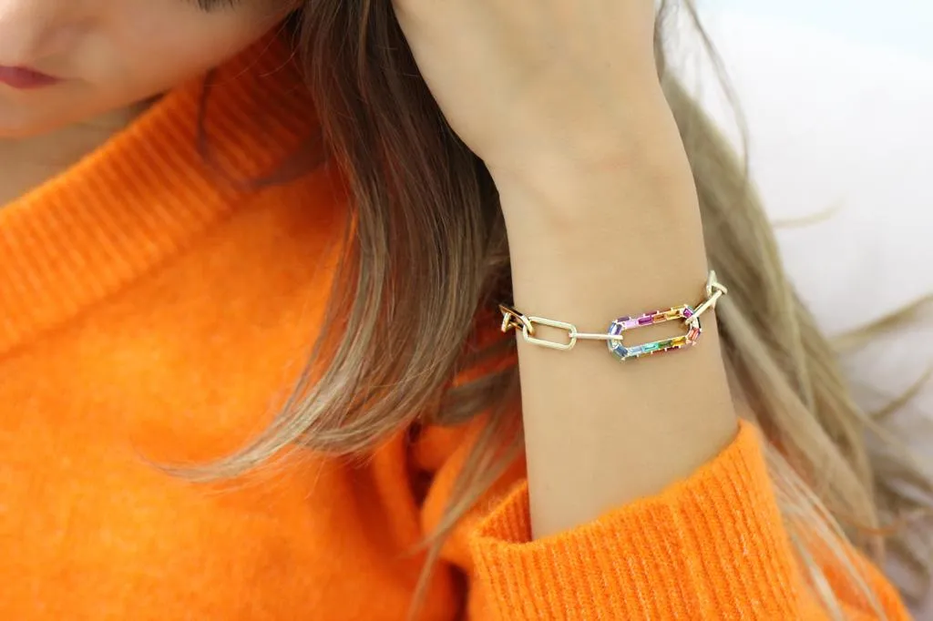 Vivid Paper Clip Bracelet BF SAMPLE