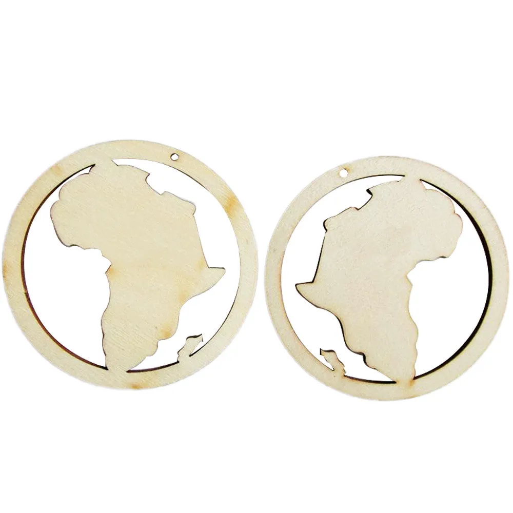 Wooden Map of Africa Hoop Earrings | Africa shaped | African | Natural hair | Afrocentric | jewelry