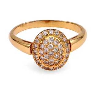 Yellow Gold Diamond Cluster Ring